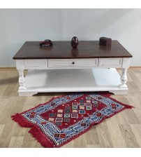 Masifart Large Tornalı Orta Sehpa Ceviz Tablalı Patine Eskitme